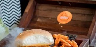 Вегетарианский сэндвич из золота 22 карата